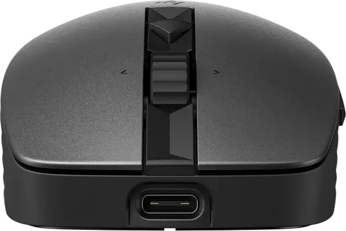 HP 710 Rechargeable Silent Wireless Mouse, Bluetooth & 2.4 GHz, 3000 dpi Optical Sensor, 7 Buttons, USB-C Charging, Glass Tracking, Black