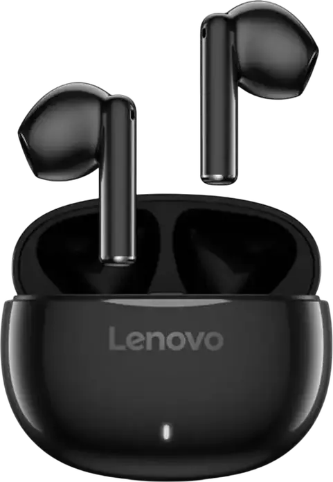 Lenovo E310 True Wireless Stereo Earbuds, Bluetooth 5.3, ENC Noise Reduction, Dual Microphones, 20h Playback, USB Type-C, Black