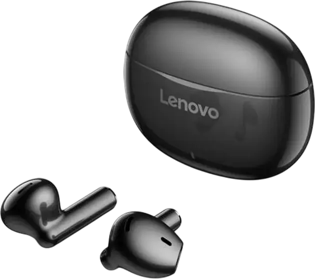 Lenovo E310 True Wireless Stereo Earbuds, Bluetooth 5.3, ENC Noise Reduction, Dual Microphones, 20h Playback, USB Type-C, Black