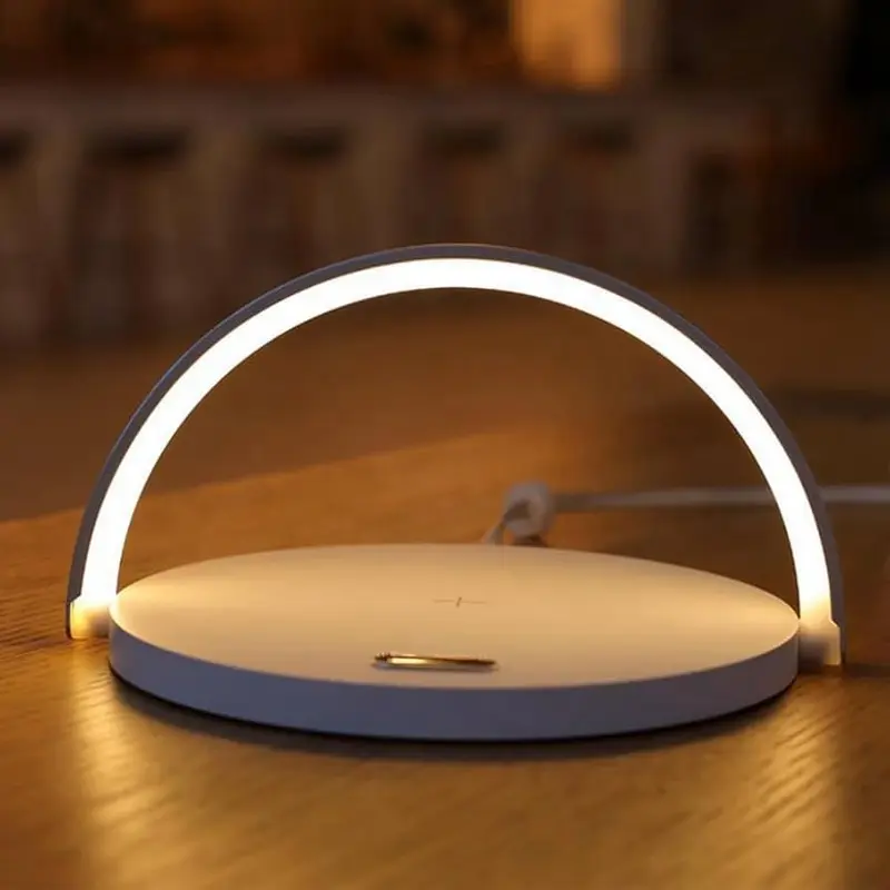 XO WX030 3-in-1 Wireless Charger, 15W Fast Charging Station, Night Light and Phone Holder, Qi Certified, USB Type-C, White