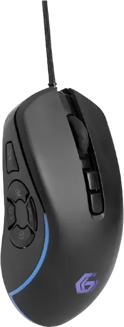 Gembird RAGNAR-RX500 Wired Gaming Mouse, Optical Sensor up to 7200 DPI, 10 Programmable Buttons, RGB Backlight, Braided Cable, Black