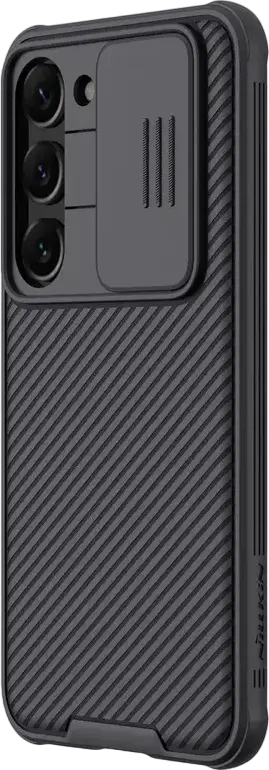 Чехол Nillkin CamShield Pro для Samsung Galaxy S23+, черный, гибридный корпус PC TPU с раздвижной шторкой камеры, противоударные углы, антиотпечатки