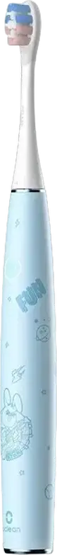 Perie de dinti electrica sonica Oclean Kids, 80.000 osc/min, 2 moduri de intensitate, temporizator de 2 minute, impermeabila IPX7, peri DuPont, albastru deschis