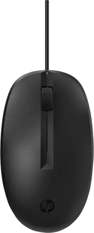 Mouse Optic cu Fir HP 128, 1200 dpi, 3 Butoane cu Roteta de Defilare, Design Ambidextru, Conectare USB Type-A, Plastic ABS Negru, Cablu 1.8m