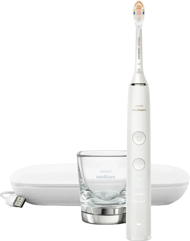 Philips Sonicare DiamondClean 9000 HX9911/19 Sonic Electric Toothbrush, 4 Modes, 3 Intensities, Pressure Sensor, App Connectivity, White