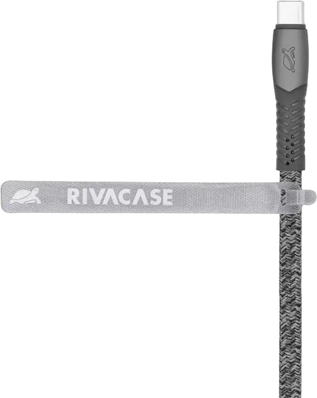 Cablu Rivacase PS6105 USB-C la USB-C Date și Încărcare, 60W Power Delivery, 3A, 480 Mbps, Nylon împletit Design Plat, Conectori Aliaj Zinc, 2.1m, Gri