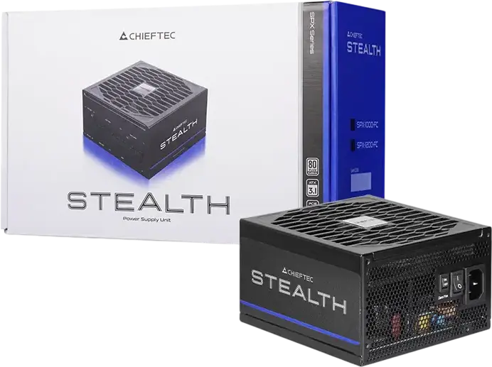Блок питания Chieftec Stealth SPX-1200-FC 1200 Вт, 80 PLUS Platinum, полностью модульный ATX 12V 3.1, поддержка PCIe GEN5, японские конденсаторы, черный