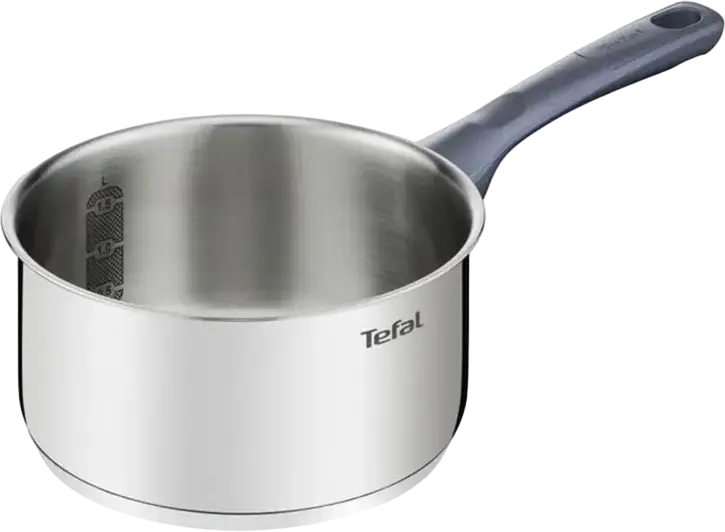 Tefal G712S855 Daily Cook Stainless Steel Cookware Set, 8 Pieces, Thermo-Fusion Integral Technology, Induction Compatible, Glass Lids, Dishwasher Safe