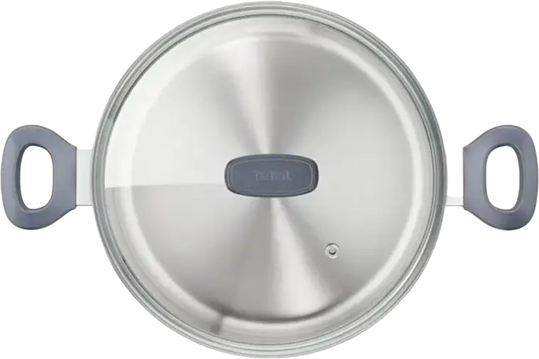 Tefal G712S855 Daily Cook Stainless Steel Cookware Set, 8 Pieces, Thermo-Fusion Integral Technology, Induction Compatible, Glass Lids, Dishwasher Safe
