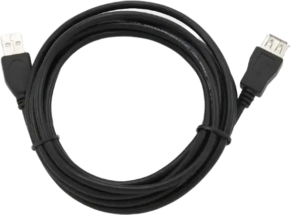 Gembird Cablexpert CCP-USB2-AMAF-10 USB 2.0 Extension Cable, Type-A Male to Type-A Female, Gold-Plated Connectors, PVC Jacket, Black, 3m