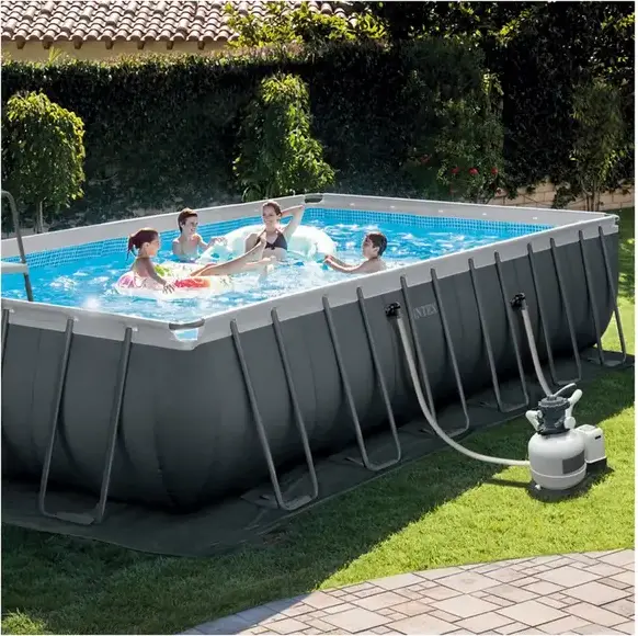 Piscină cu cadru metalic Intex 26364, 31805L, Antracit