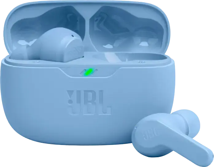 Casca JBL Wave Beam True Wireless Stereo, Albastru, Difuzoare Dinamice 8mm, Sunet Deep Bass, Rezistenta IP54 la Praf si Apa, Baterie 32h, Bluetooth 5.2