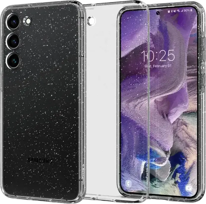 Spigen Liquid Crystal Case for Samsung Galaxy S23, Slim Shock-Absorbent TPU Protective Cover, Transparent Design