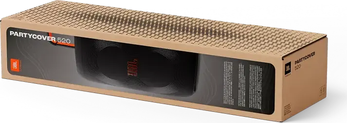 Husa protectie JBL PartyCover 520 pentru JBL PartyBox 520, Carcasa Dust-proof si Scratch-resistant, Cauciuc si Material Tricotat, Negru, 71x44x31 cm