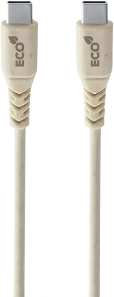 Cablu încărcare și sincronizare Cellularline Become Eco Cable, USB Type-C/USB Type-C, 1,2m, Bej