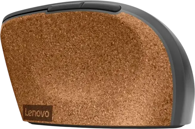 Lenovo Go Wireless Vertical Mouse, Ergonomic 45-degree Right-handed Design, Optical Sensor 2400 dpi, 6 Buttons (3 Programmable), USB RF Receiver, Storm Grey
