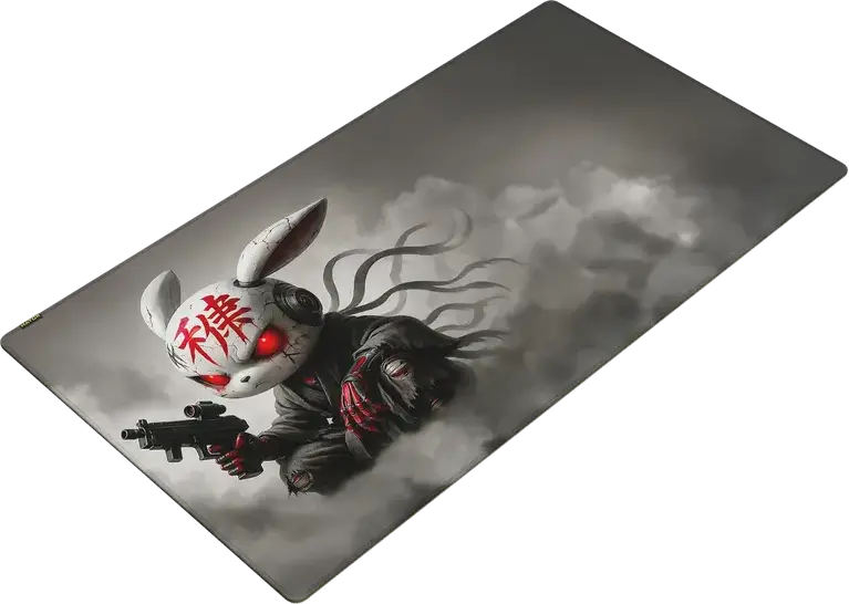 Pad Gaming HATOR Tonn EVO 3XL, 1000x550x3 mm, Design Angry Bunny, Suprafata Textila, Baza din Cauciuc Natural Antiderapanta, Margini Cusute, 1 bucata