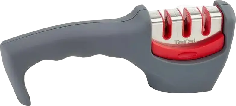 Cutit de Ascutit Universal Tefal K2090514, Sistem cu 3 Nivele de Ascutire pentru Lame din Otel Inoxidabil (Grosier, Mediu, Fin), Fresh Kitchen CGH1000