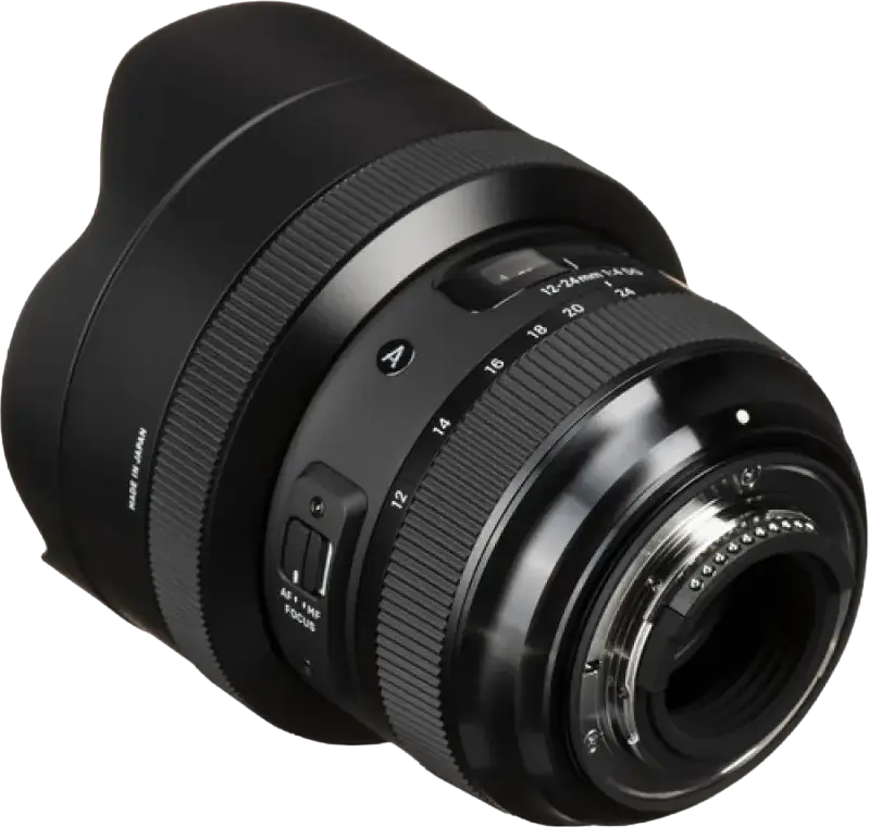 Obiectiv Zoom Ultra-Angular Sigma 12-24mm f/4.0 DG HSM Art pentru Nikon F, Full Frame, Rezistent la Intemperii, Autofocus HSM