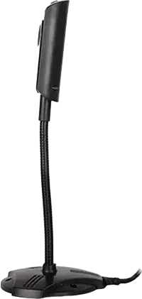 A4Tech PK-810G Webcam 480P VGA Glass Lens Fixed Focus USB 2.0 with Built-in Mono Microphone and Flexible Gooseneck Stand, Black