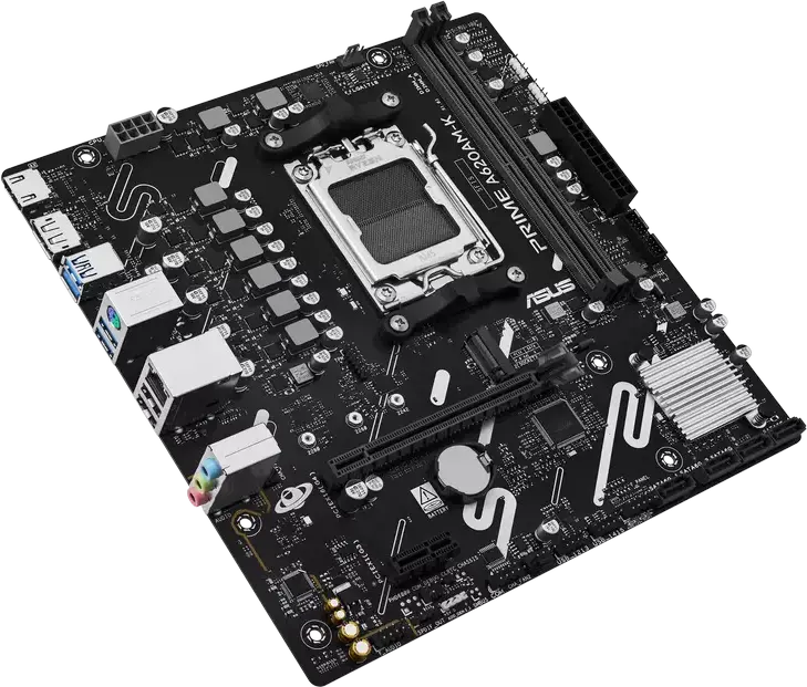 ASUS PRIME A620AM-K Motherboard AM5 AMD A620A Micro-ATX, DDR5 128GB, PCIe 4.0, M.2, HDMI 2.1, DisplayPort 1.4, for Ryzen 9000/8000/7000 Series