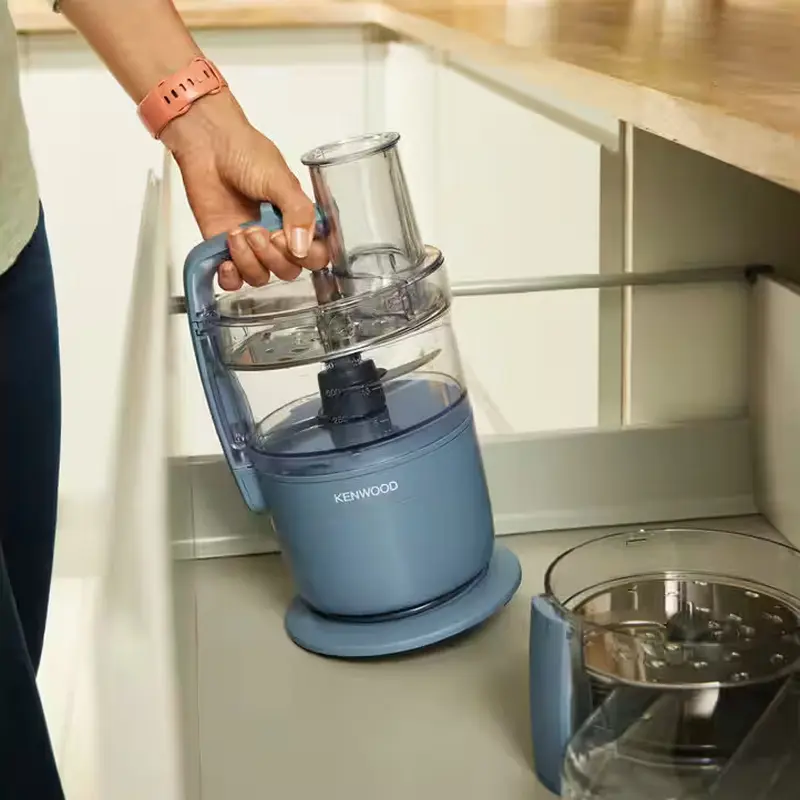 Kenwood MultiPro Go FDP 23.140GY Food Processor, 650W, 1.3L Plastic Bowl, Stainless Steel Blades, Chopping Slicing Shredding Functions, Express Serve