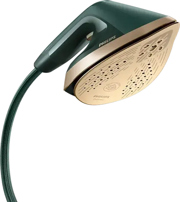Philips AIS6020/70 All-in-One 6000 Series Upright Garment Steamer, 1800W, 6 bar Pressure, 1.1L Tank, Ceramic Soleplate, Multi-angle Board, Dark Green