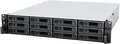 Synology RS2423+ RackStation NAS, AMD Ryzen V1780B 4-Core 3.35 GHz, 8 GB DDR4 ECC RAM, 12-Bay, 10GbE LAN, PCIe Gen3, Silver