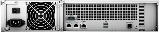 Synology RS2423+ RackStation NAS, AMD Ryzen V1780B 4-Core 3.35 GHz, 8 GB DDR4 ECC RAM, 12-Bay, 10GbE LAN, PCIe Gen3, Silver