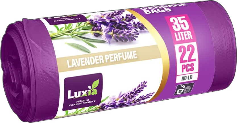 LUXIA Pungi p/u gunoi cu urechi 35 L 22 buc. cu aroma lavanda LUX-4076  /25