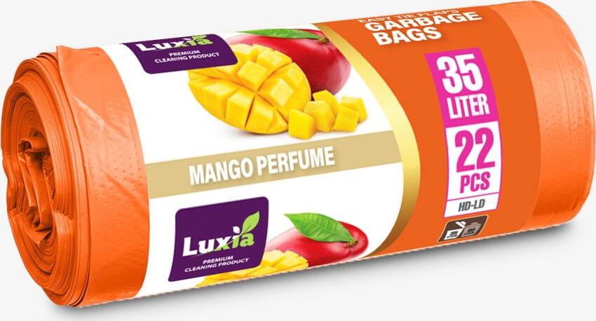 LUXIA Pungi p/u gunoi cu urechi 35 L 22 buc. cu aroma mango LUX-4074  /25