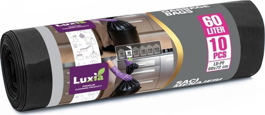 LUXIA Pungi p/u gunoi Ultrarezistenti 60 L 10 buc. LUX-4009  /36