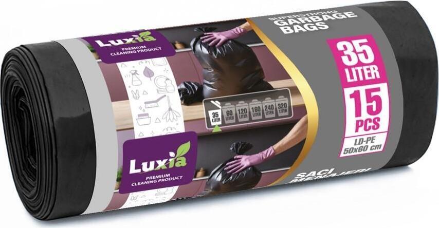 LUXIA Pungi p/u gunoi Ultrarezistenti 35 L 15 buc. LUX-4008  /30