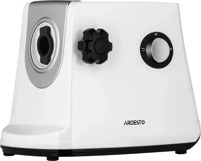 Ardesto MGA-1750R Electric Meat Grinder, 1600W Max Power, 1.6 kg/min Capacity, Reverse Function, 3 Grinding Plates, White and Stainless Steel