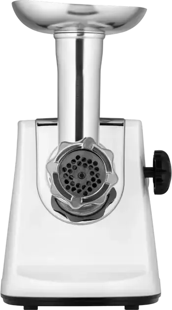 Ardesto MGA-1750R Electric Meat Grinder, 1600W Max Power, 1.6 kg/min Capacity, Reverse Function, 3 Grinding Plates, White and Stainless Steel