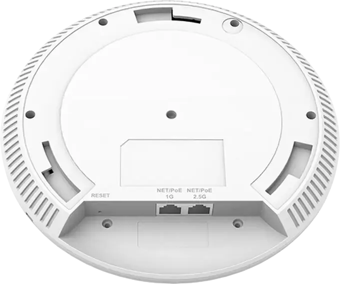 Grandstream GWN7665 Enterprise Wi-Fi 6E Access Point, Tri-Band 2.4/5/6 GHz, 2.5 Gbps Ethernet Port, 802.3at PoE, MU-MIMO, Built-in Controller, White