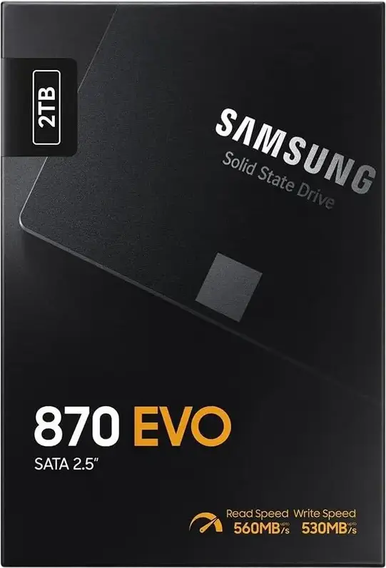 SSD Intern Samsung 870 EVO 2TB 2000GB 2.5 inch SATA III 6Gb/s V-NAND 3-bit MLC Citire 560MB/s Scriere 530MB/s MZ-77E2T0B/EU