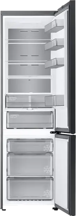 Samsung RB38C7B4EB1 Combi Refrigerator, No Frost, Digital Inverter, SpaceMax, 390L Net Volume, AI Energy Mode, SmartThings, Black, 203x59.5x65.8 cm