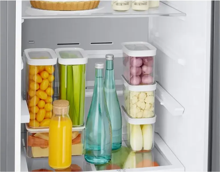 Samsung RB38C7B4EB1 Combi Refrigerator, No Frost, Digital Inverter, SpaceMax, 390L Net Volume, AI Energy Mode, SmartThings, Black, 203x59.5x65.8 cm