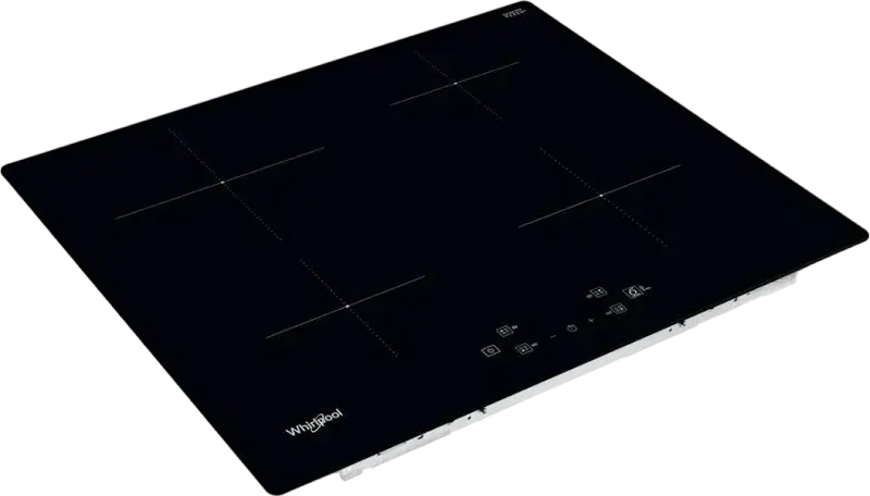 Whirlpool WS Q7360 NE Built-in Induction Hob, 4 Cooking Zones, Glass-ceramic Surface, 59cm, 7200W, Booster, Timer, Child Lock, Black