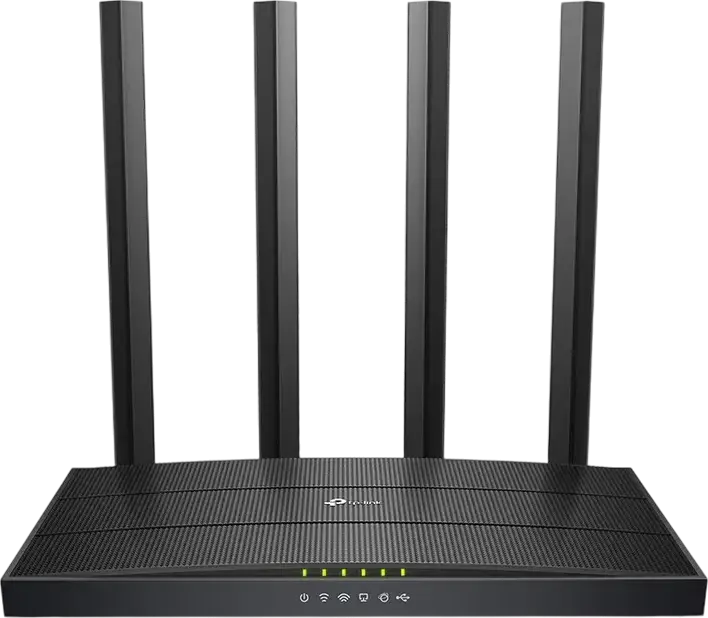 Router Wireless TP-Link Archer C6U AC1200 Dual-Band Gigabit, CPU Dual-Core, MU-MIMO, OneMesh, 4 Antene Externe, Port USB 2.0, Suport VPN, Negru