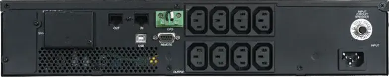 PowerCom SRT-1000 Line-Interactive UPS, 1000VA/900W, Pure Sine Wave, Rack/Tower Convertible, LCD Panel, 8x IEC-320 Outlets, RS232, USB, SNMP