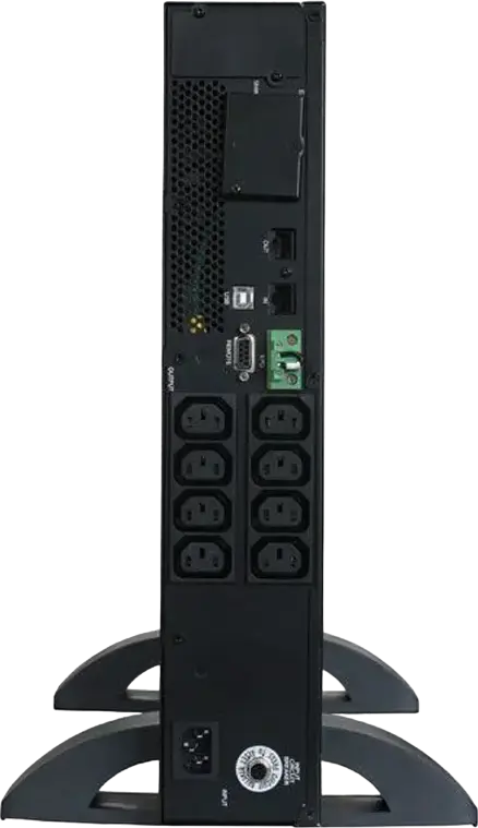 PowerCom SRT-1000 Line-Interactive UPS, 1000VA/900W, Pure Sine Wave, Rack/Tower Convertible, LCD Panel, 8x IEC-320 Outlets, RS232, USB, SNMP