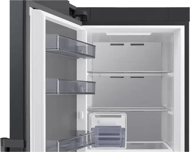 Samsung RZ70H32HEFEO Upright Freezer, 323L, No Frost, SpaceMax, Digital Inverter, Wi-Fi SmartThings, AI Energy Mode, Black, 185.8x59.5x69.4 cm