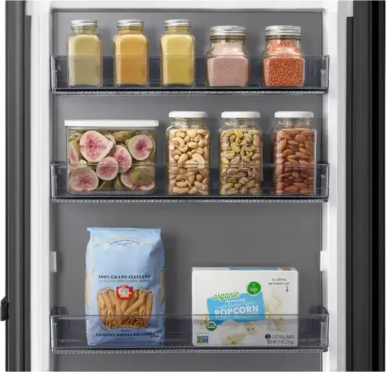 Samsung RZ70H32HEFEO Upright Freezer, 323L, No Frost, SpaceMax, Digital Inverter, Wi-Fi SmartThings, AI Energy Mode, Black, 185.8x59.5x69.4 cm