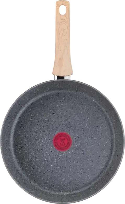 Сковорода Tefal Natural Force G2660672 28 см, алюминий с антипригарным покрытием Mineralia+, индикатор Thermo-spot, для всех типов плит включая индукцию, серая