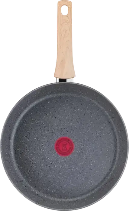 Сковорода Tefal Natural Force G2660672 28 см, алюминий с антипригарным покрытием Mineralia+, индикатор Thermo-spot, для всех типов плит включая индукцию, серая