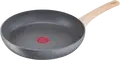 Сковорода Tefal Natural Force G2660672 28 см, алюминий с антипригарным покрытием Mineralia+, индикатор Thermo-spot, для всех типов плит включая индукцию, серая