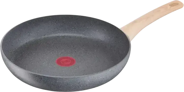 Сковорода Tefal Natural Force G2660672 28 см, алюминий с антипригарным покрытием Mineralia+, индикатор Thermo-spot, для всех типов плит включая индукцию, серая