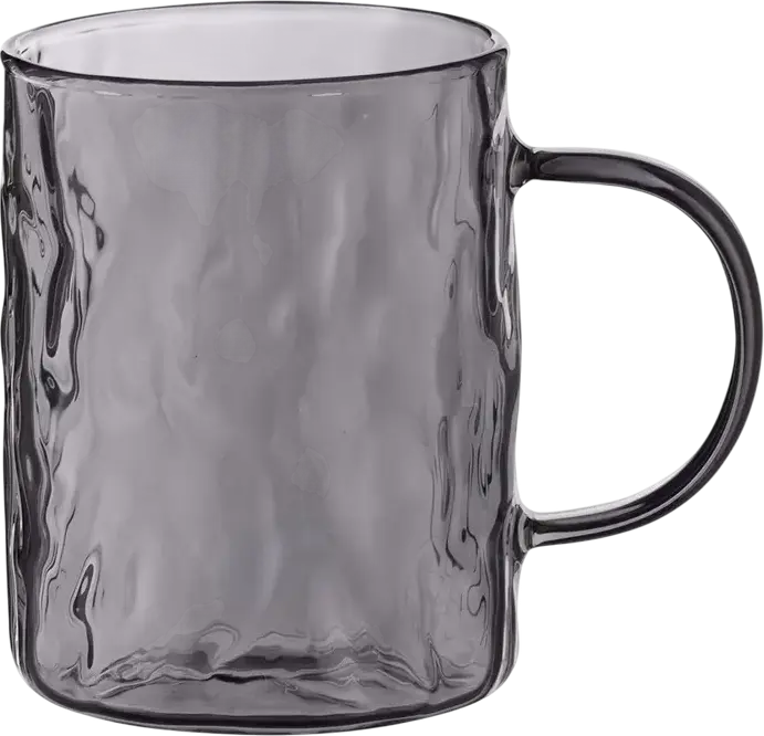 Ardesto Shine AR2626GS Borosilicate Glass Cups, 260 ml, Grey, Temperature Resistant -20 to +150 °C, Dishwasher Safe, Set of 2